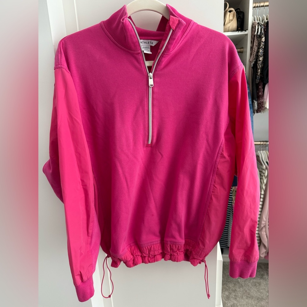 Athleta Vibrant Pink Half-Zip Top/Jacket